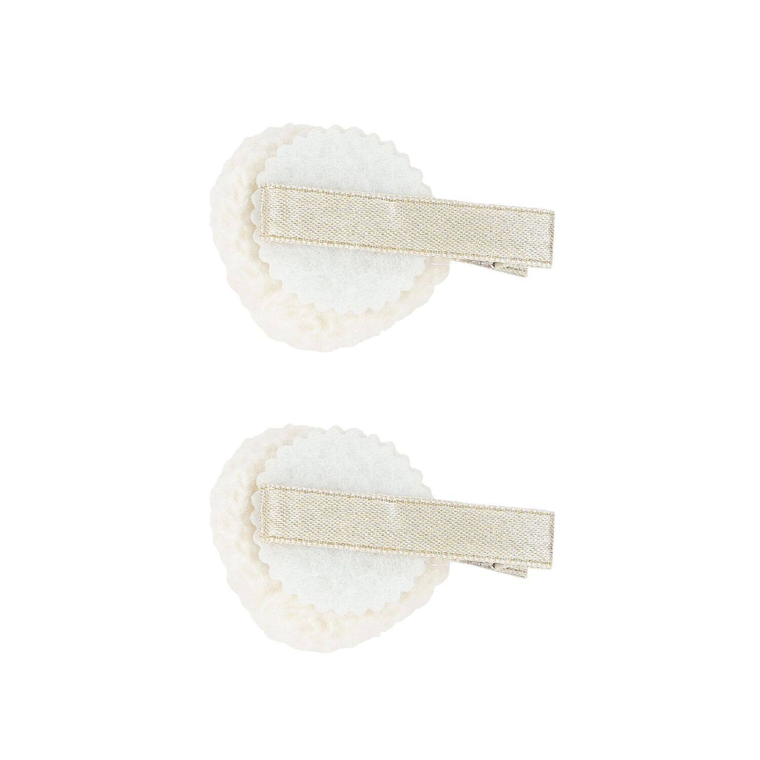 مشبك شعر للبنات باللون الذهبي والعاجي ( قطعتين), 1, hi-res