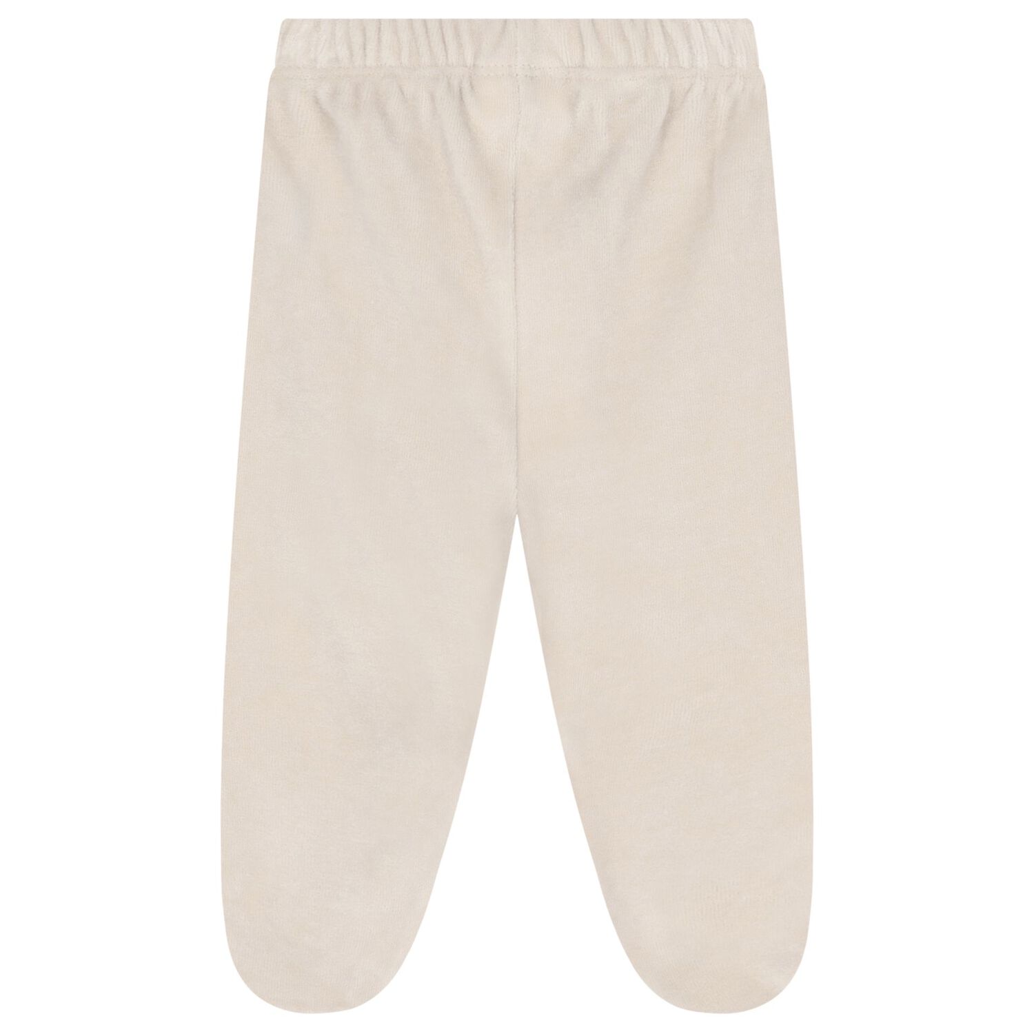 White & Beige Teddy Bear ( 2 Piece Babygrow ) , 1, hi-res