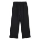 بنطال رياضي أسود بشعار للأولاد, 1, hi-res