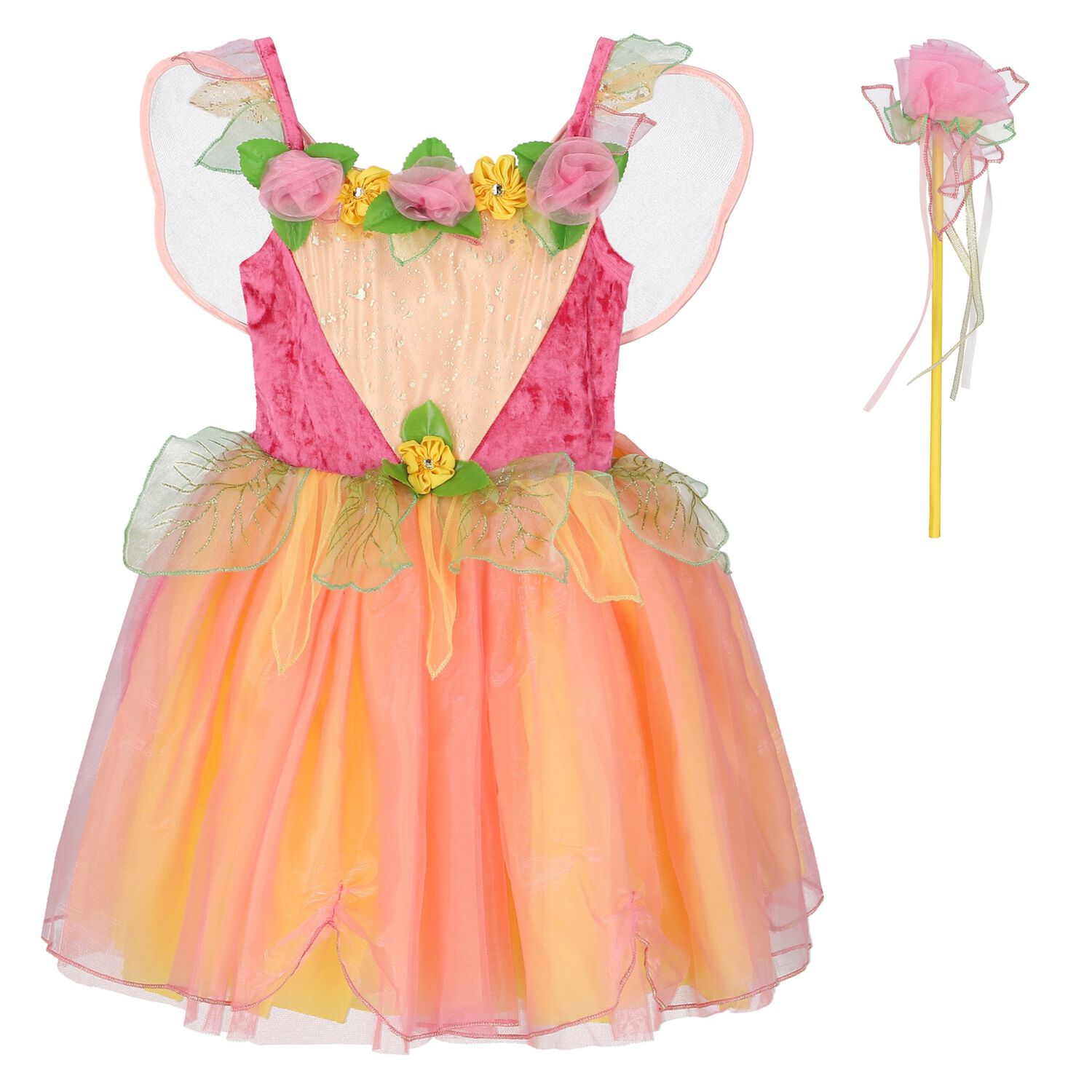 Girls Peach Sorbet Fairy Costume, 1, hi-res image number null