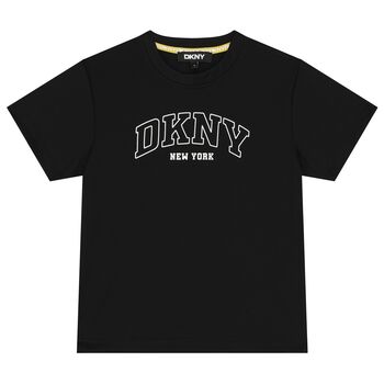 DKNY Boys Black Logo T-Shirt, 1 Boys Black Logo T-Shirt