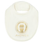 مريلة بالشعار باللون العاجي والذهبي, 1, hi-res