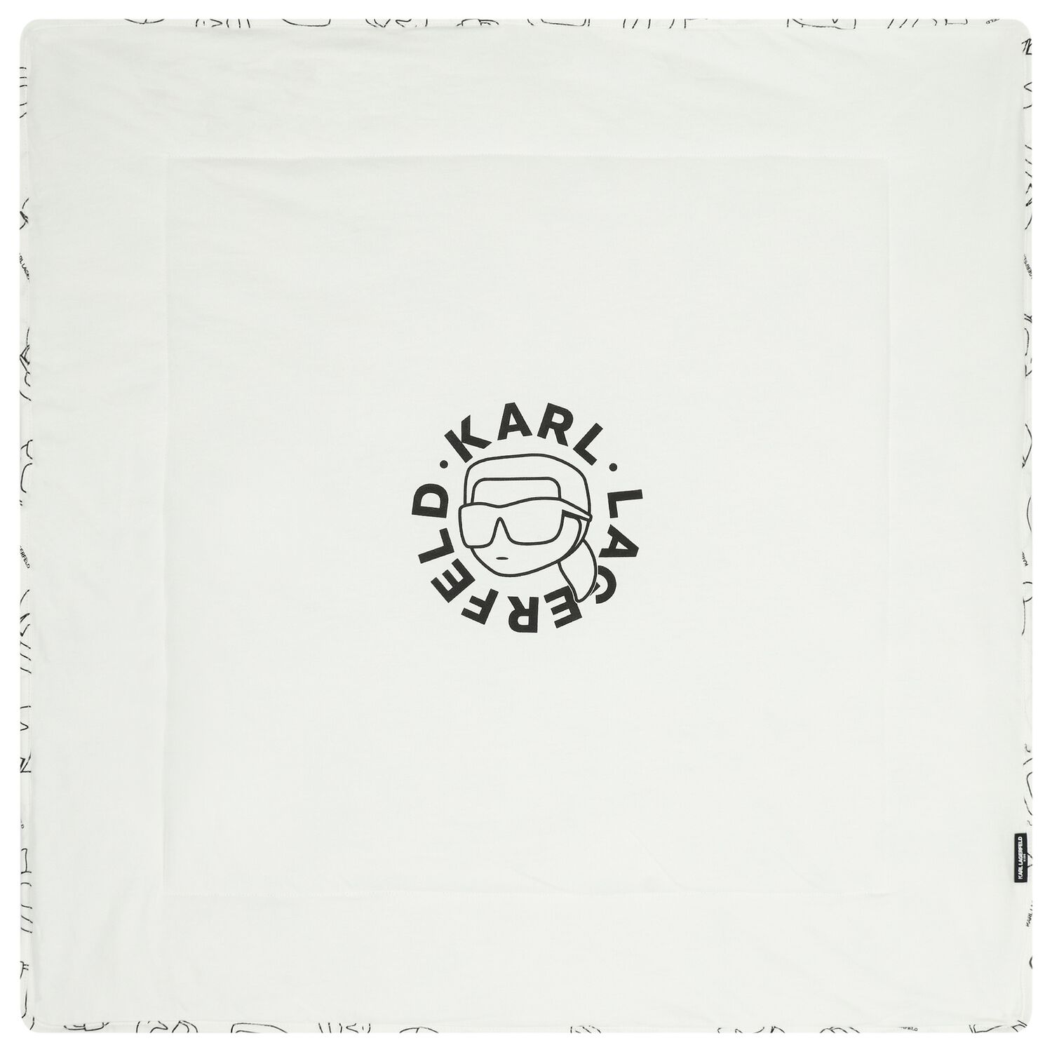 Baby Boys White Ikonik Logo Blanket, 1, hi-res