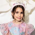 Girls Pink Flower Headband, 1, hi-res