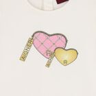 فستان بنات بالشعار وطبعه قلوب باللون العاجى, 1, hi-res