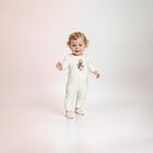 Baby Girls Ivory Polo Bear Romper, 1, hi-res