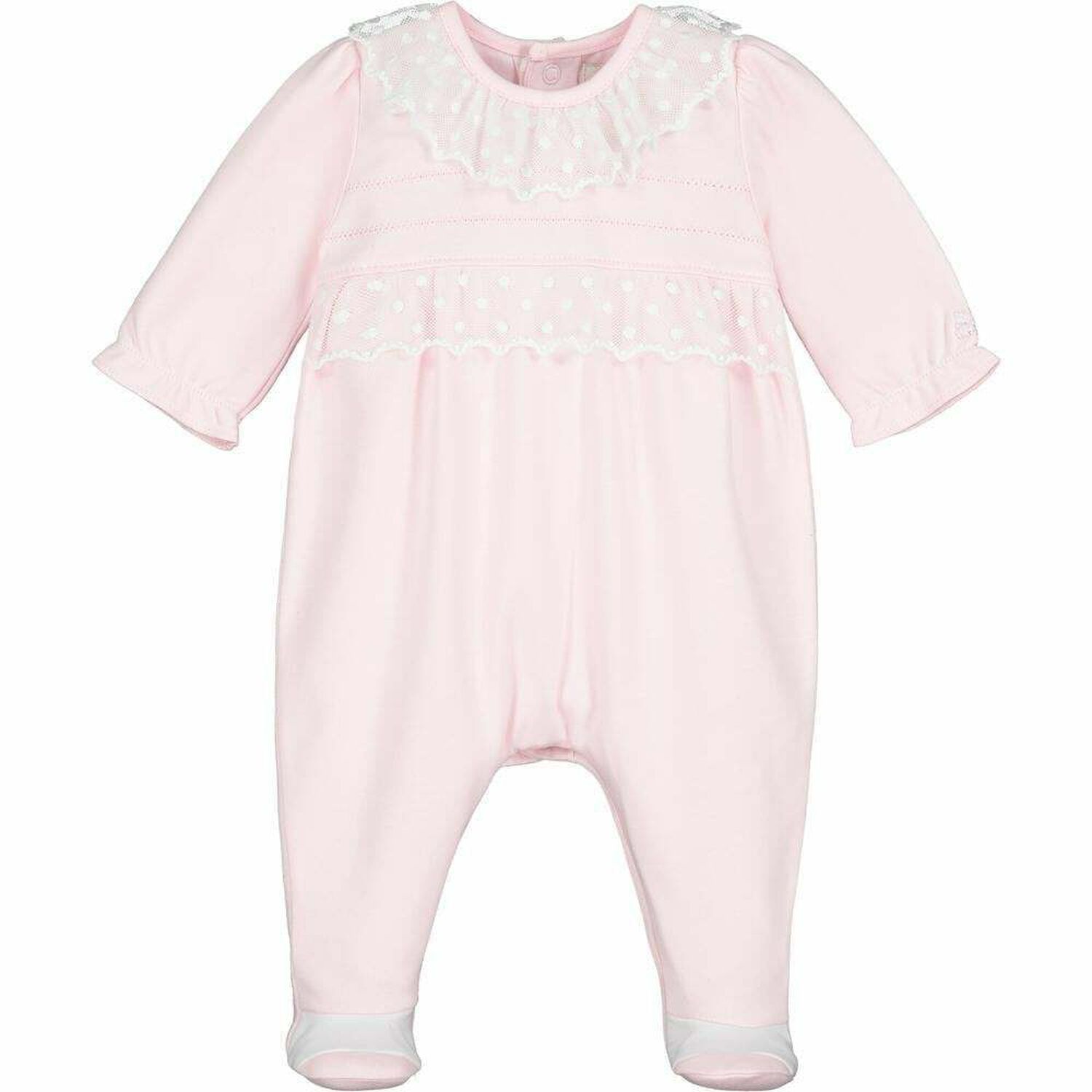 Girls Pink Babygrow, 1, hi-res