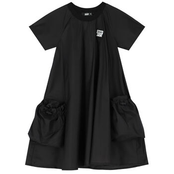 Girls Black & White Logo Dress Set