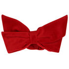 Girls Red Velvet Bow Scrunchie, 2, hi-res