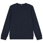 Boys Navy Blue Logo Sweatshirt, 1, hi-res