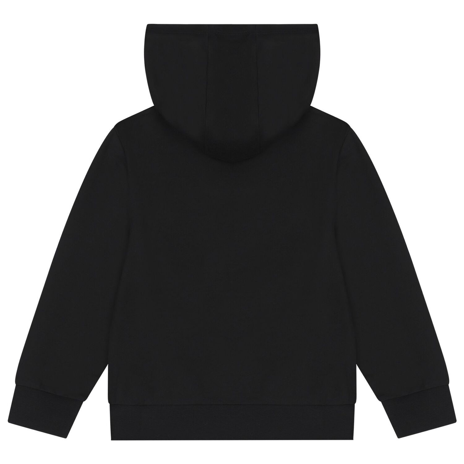 Boys Black Logo Hooded Top, 2, hi-res