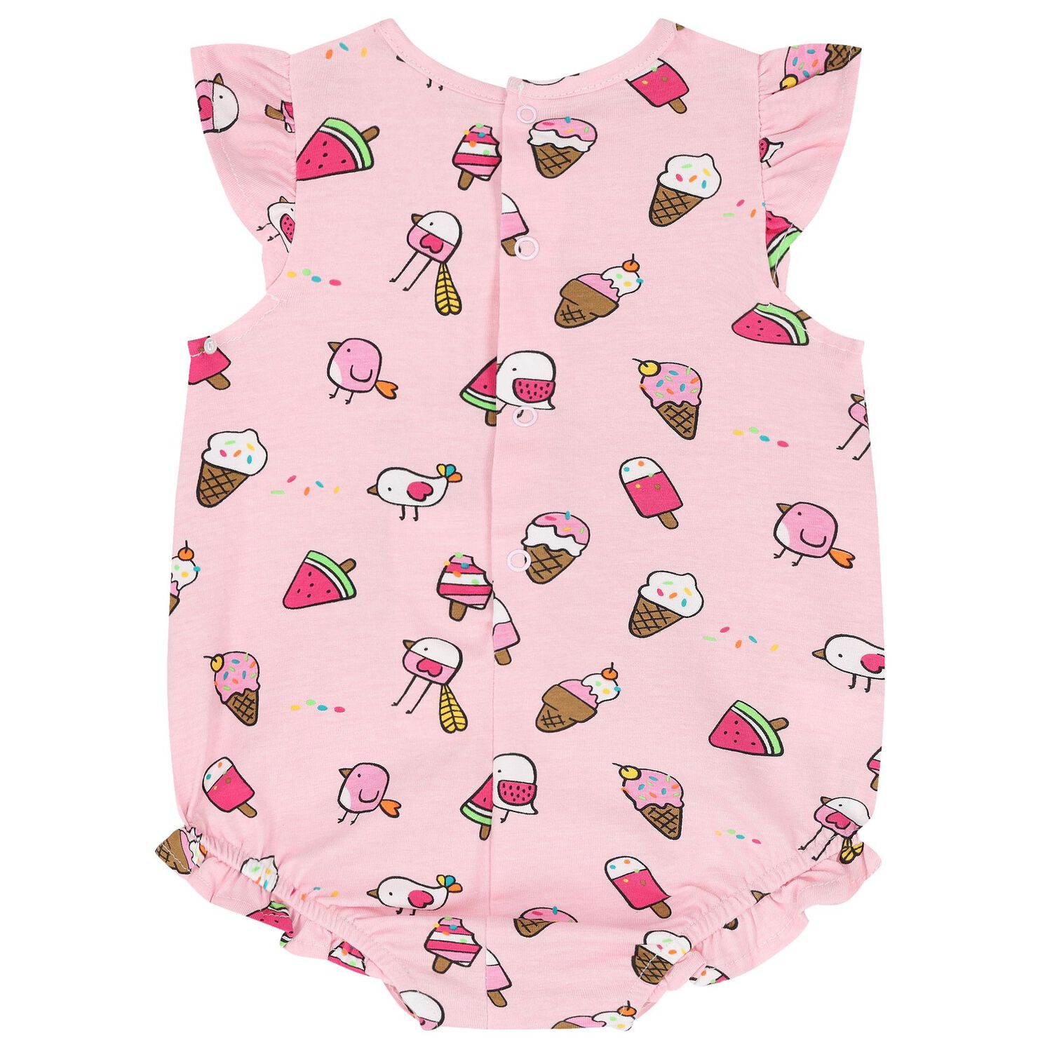 Baby Girls Pink Bodysuits ( 3-Pack ), 1, hi-res