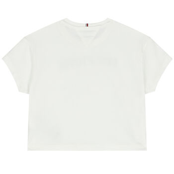 Girls White Logo T-Shirt