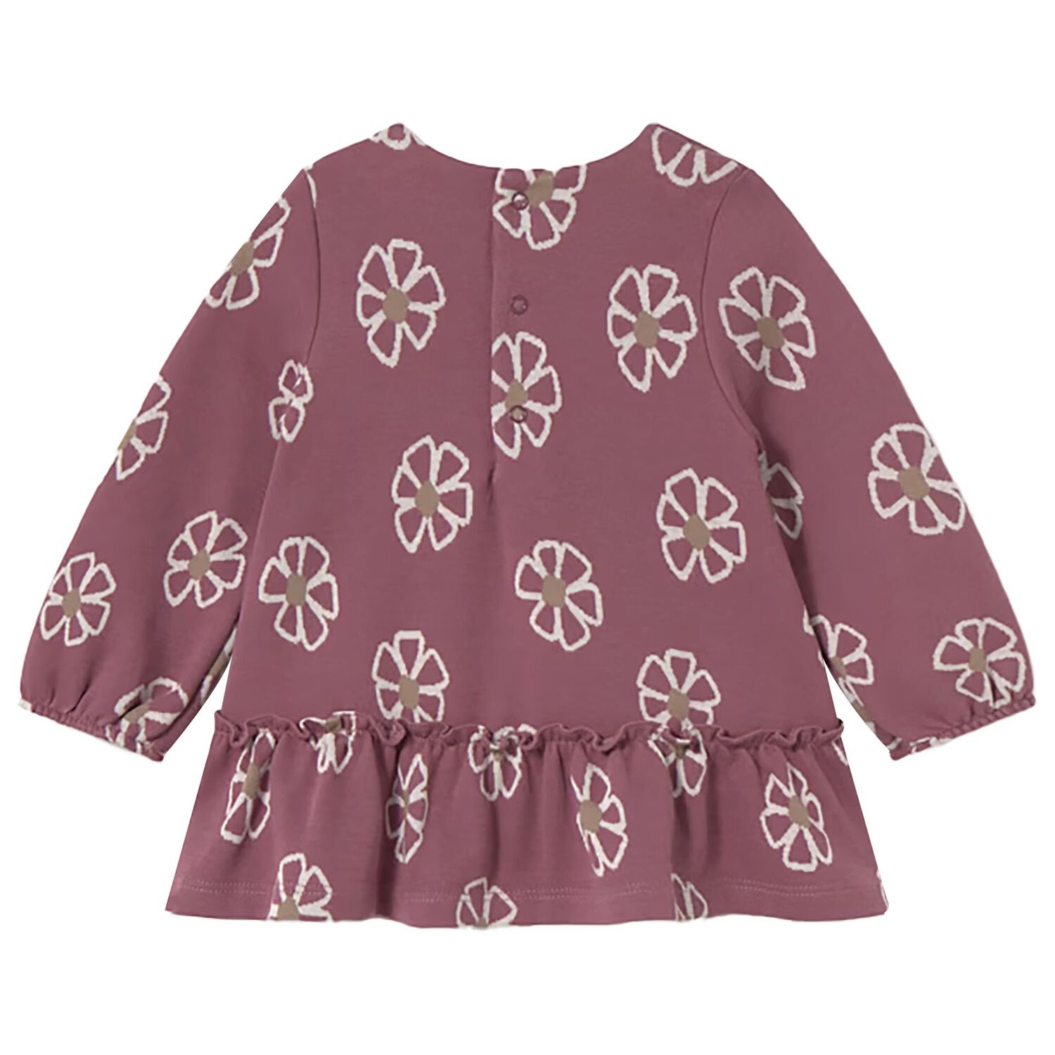 Younger Girls Pink Floral Dress, 2, hi-res