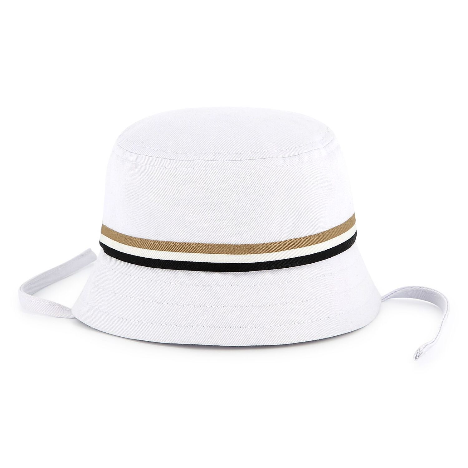 Baby Boys White Logo Hat, 1, hi-res