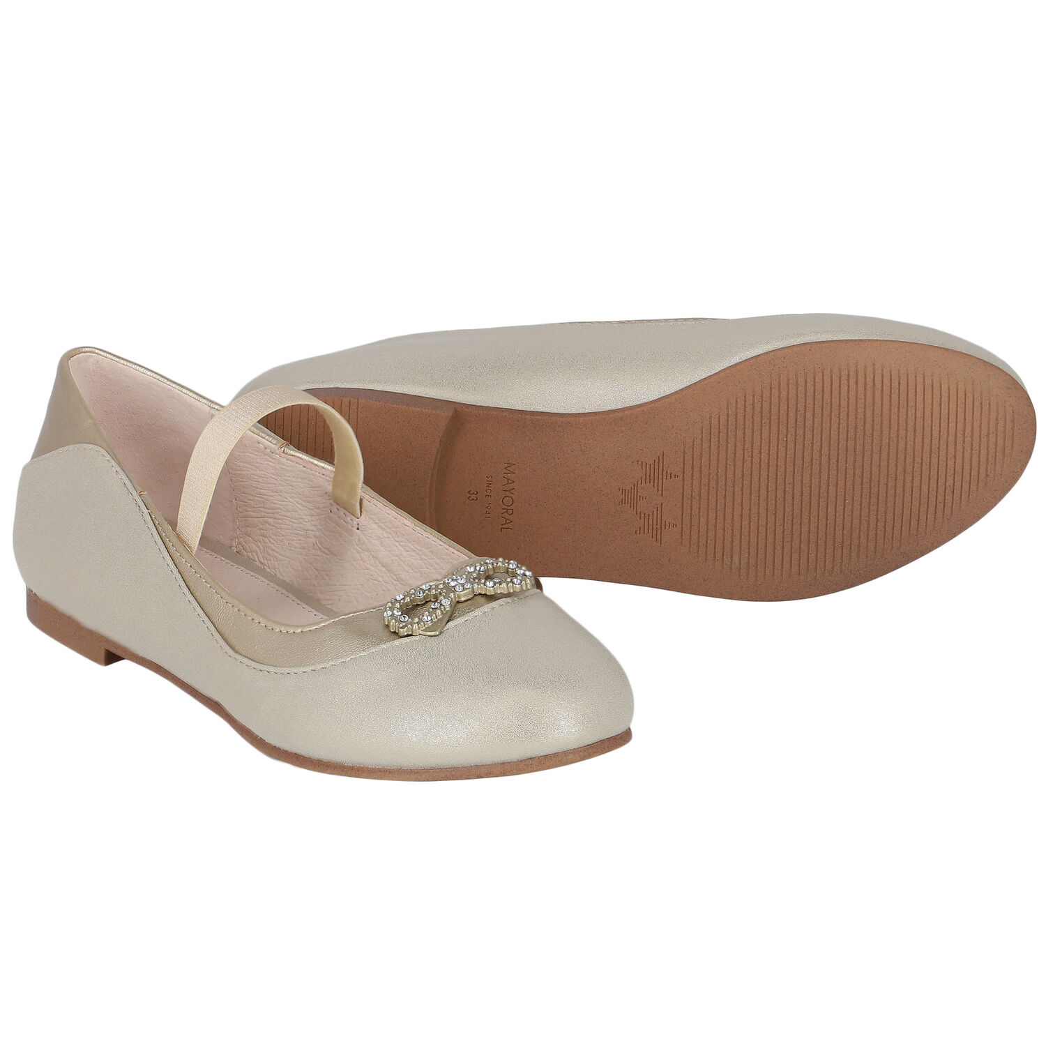 حذاء بنات بفيونكة باللون الفضي, 3, hi-res