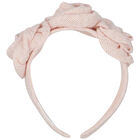 Girls Pink & Gold Floral Heaband, 1, hi-res