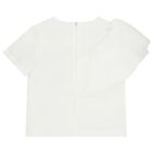 طقم تنورة بناتي باللون الابيض و الوردي مزين بالزهور, 1, hi-res