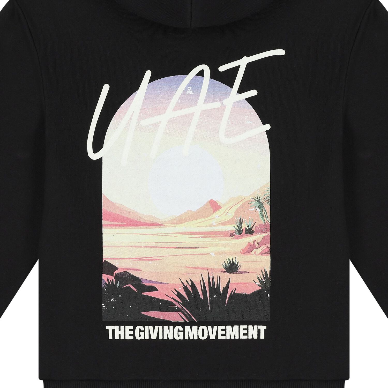 توب هودي بسحاب بشعار الأمارات باللون الأسود, 1, hi-res