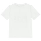 Boys White Logo T-Shirt, 1, hi-res