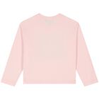 Girls Pink & Black Logo Long Sleeve Top , 2, hi-res