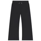 Girls Black Logo Joggers, 2, hi-res