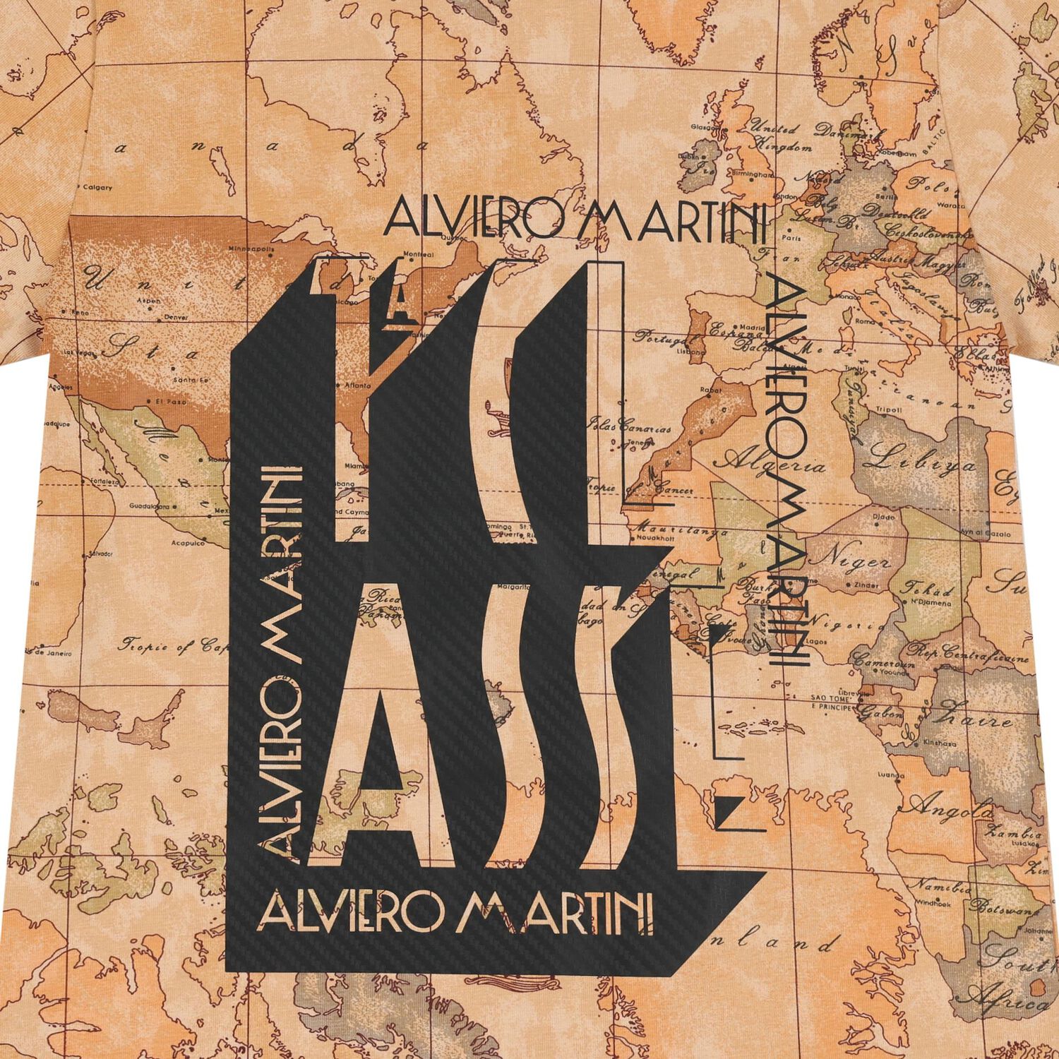 تيشيرت أولاد بطبعة خريطة باللون البيج , 1, hi-res image number null