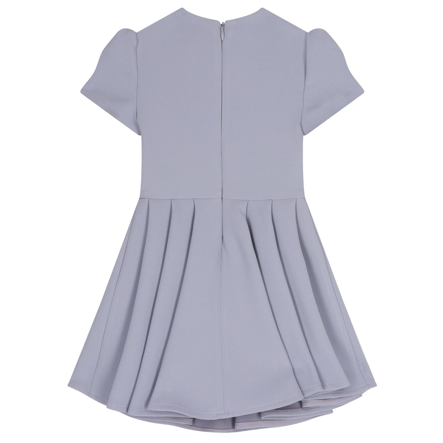 Girls Purple Diamante Logo Pleated Dress, 3, hi-res