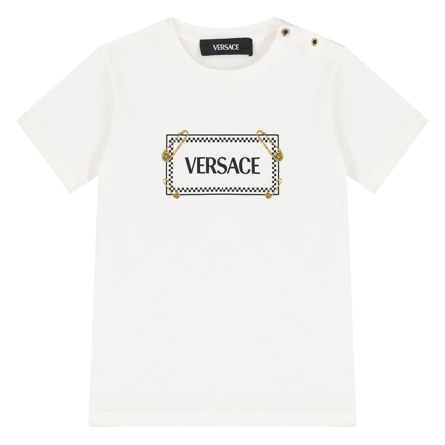 Younger Boys White Logo T-Shirt, 2, hi-res