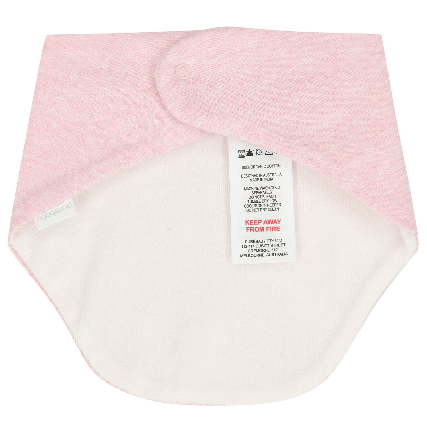 Baby Girls White & Pink Bibs ( 2 Pack ), 2, hi-res