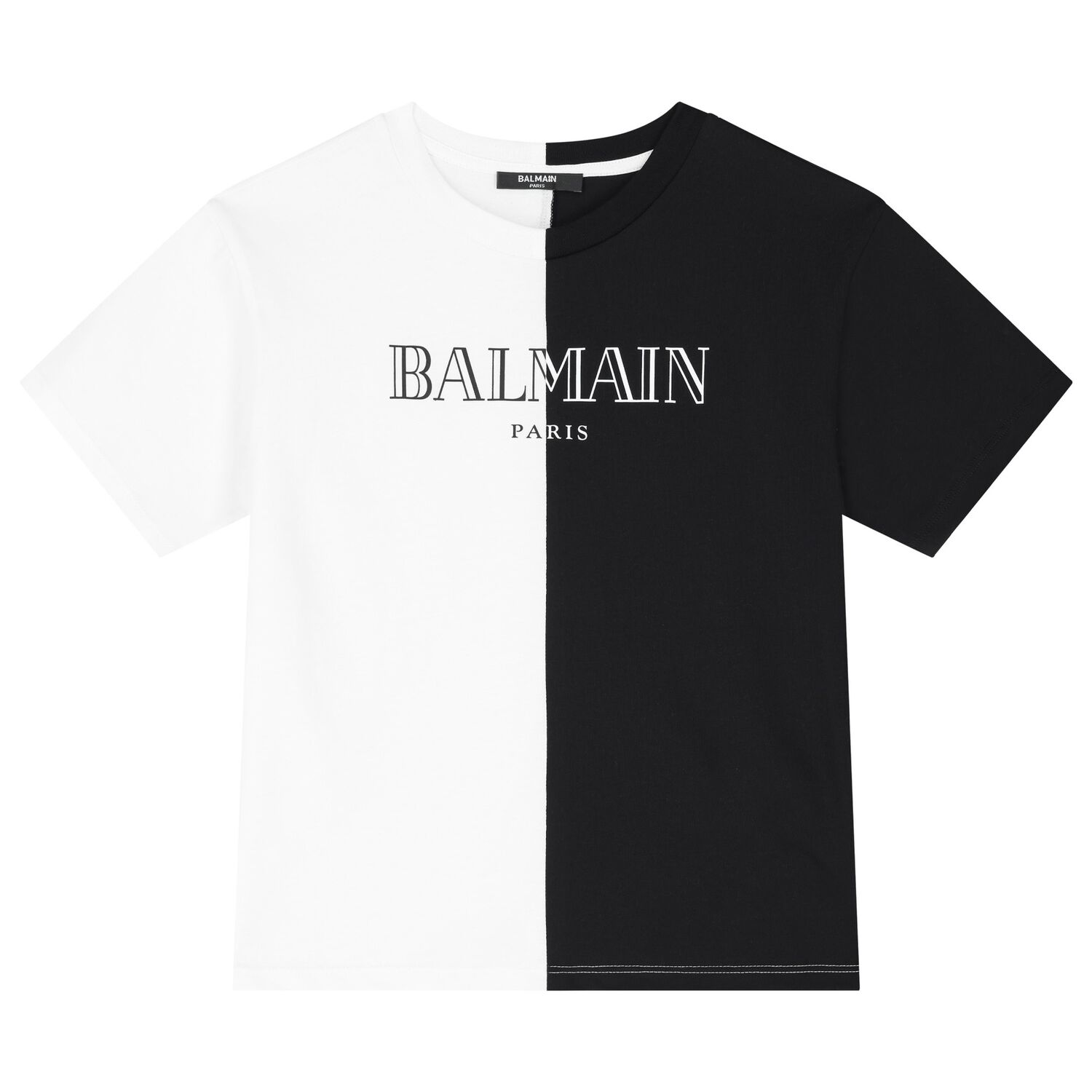 Boys White & Black Logo T-Shirt, 1, hi-res