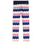 Girls Navy Blue & Pink Leggings, 1, hi-res