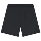 Boys Black Logo Swim Shorts, 1, hi-res