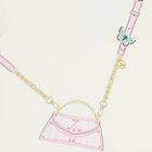 تيشيرت بنات بالشعار بشكل حقيبه باللون العاجى , 1, hi-res