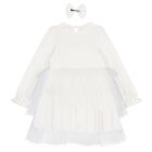 Girls Ivory Tulle Dress Set, 2, hi-res