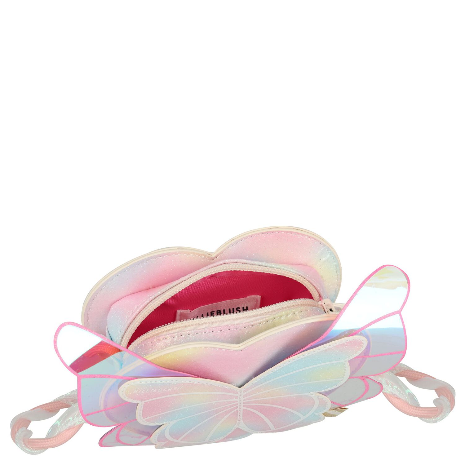 Girls Pink Butterfly Handbag, 1, hi-res