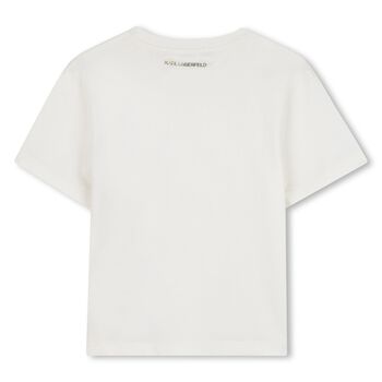 Girls White Choupette Logo T-Shirt