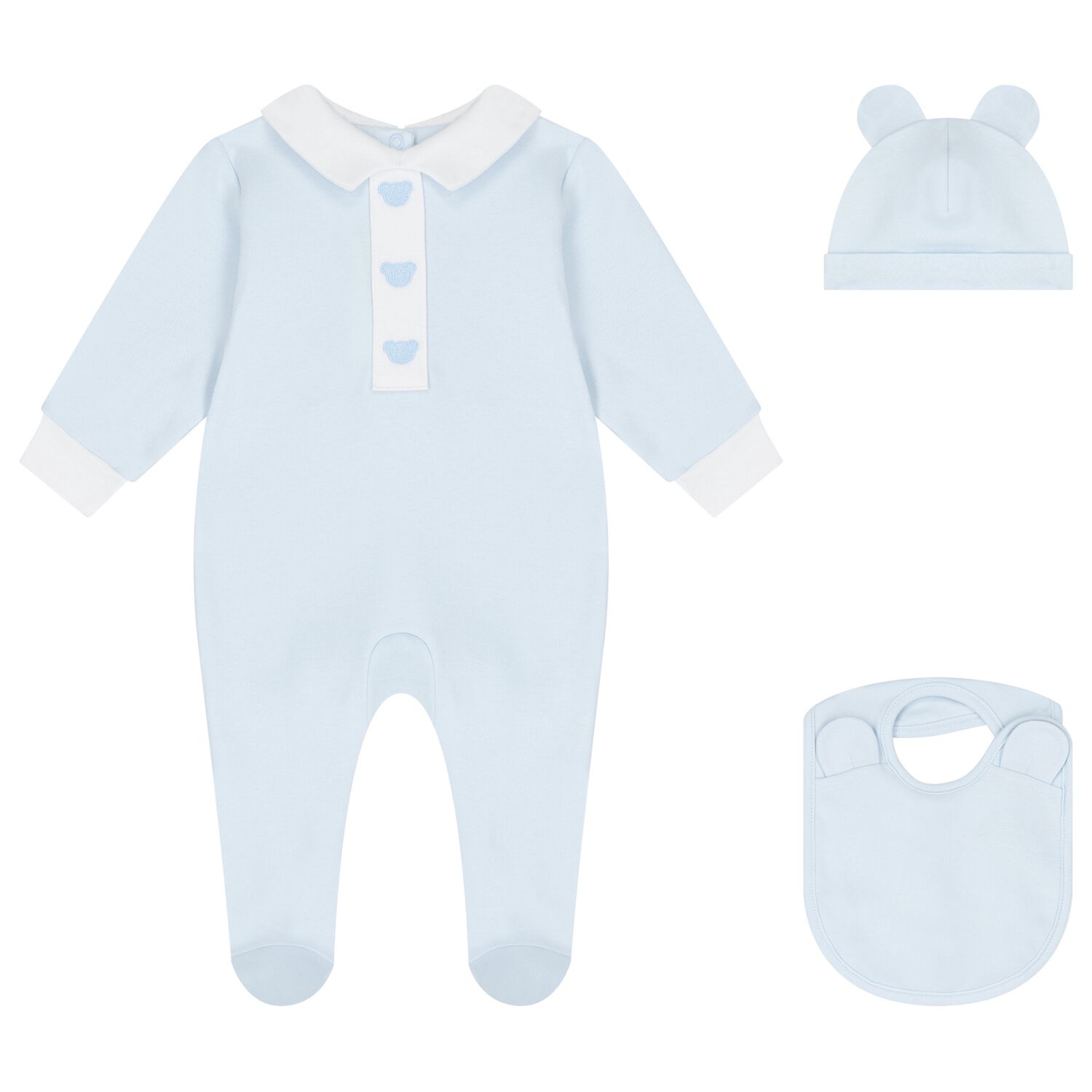 Baby Boys Blue Babygrow Gift Set, 1, hi-res