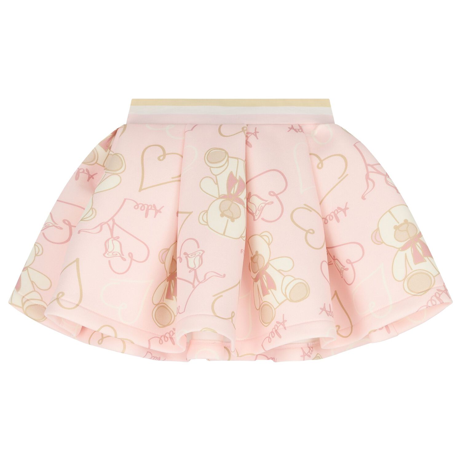 Girls White & Pink Logo Skirt Set , 1, hi-res image number null
