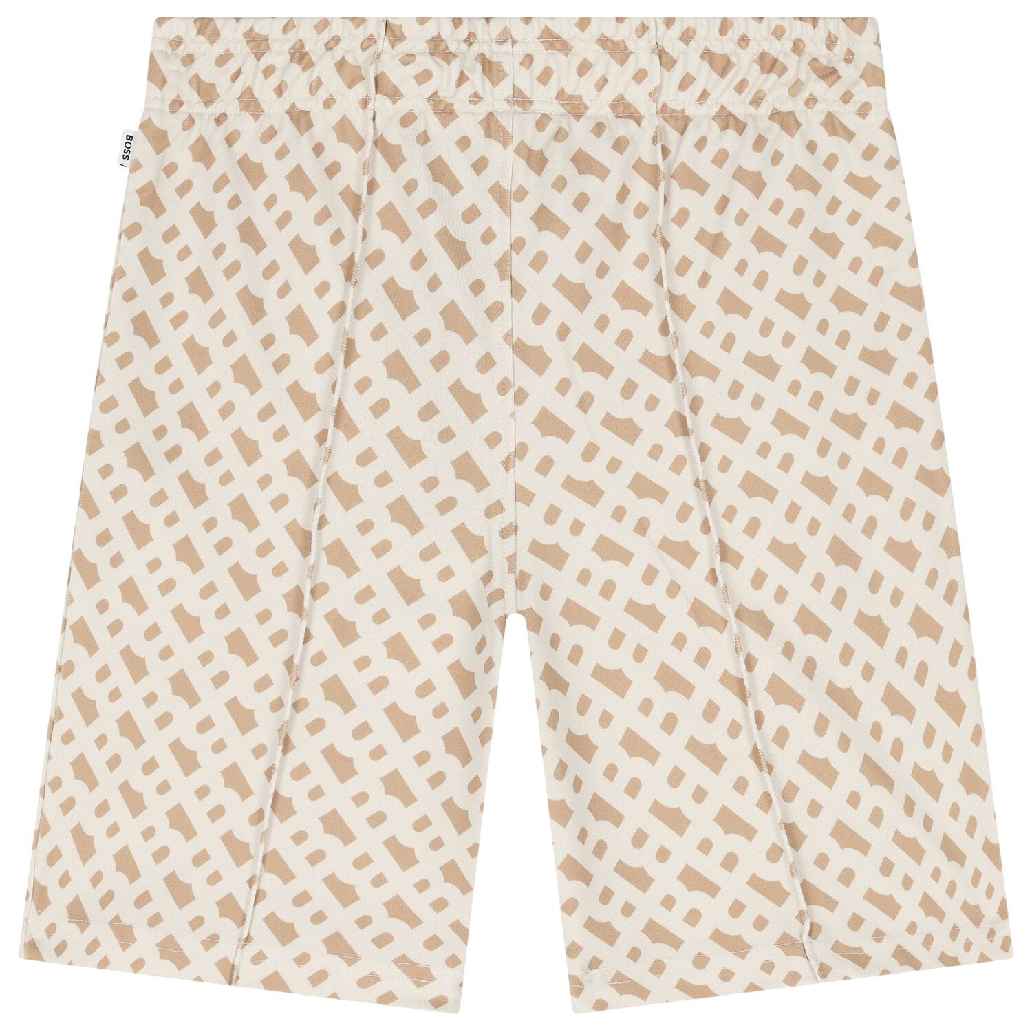 Boys Beige Logo Shorts, 1, hi-res image number null