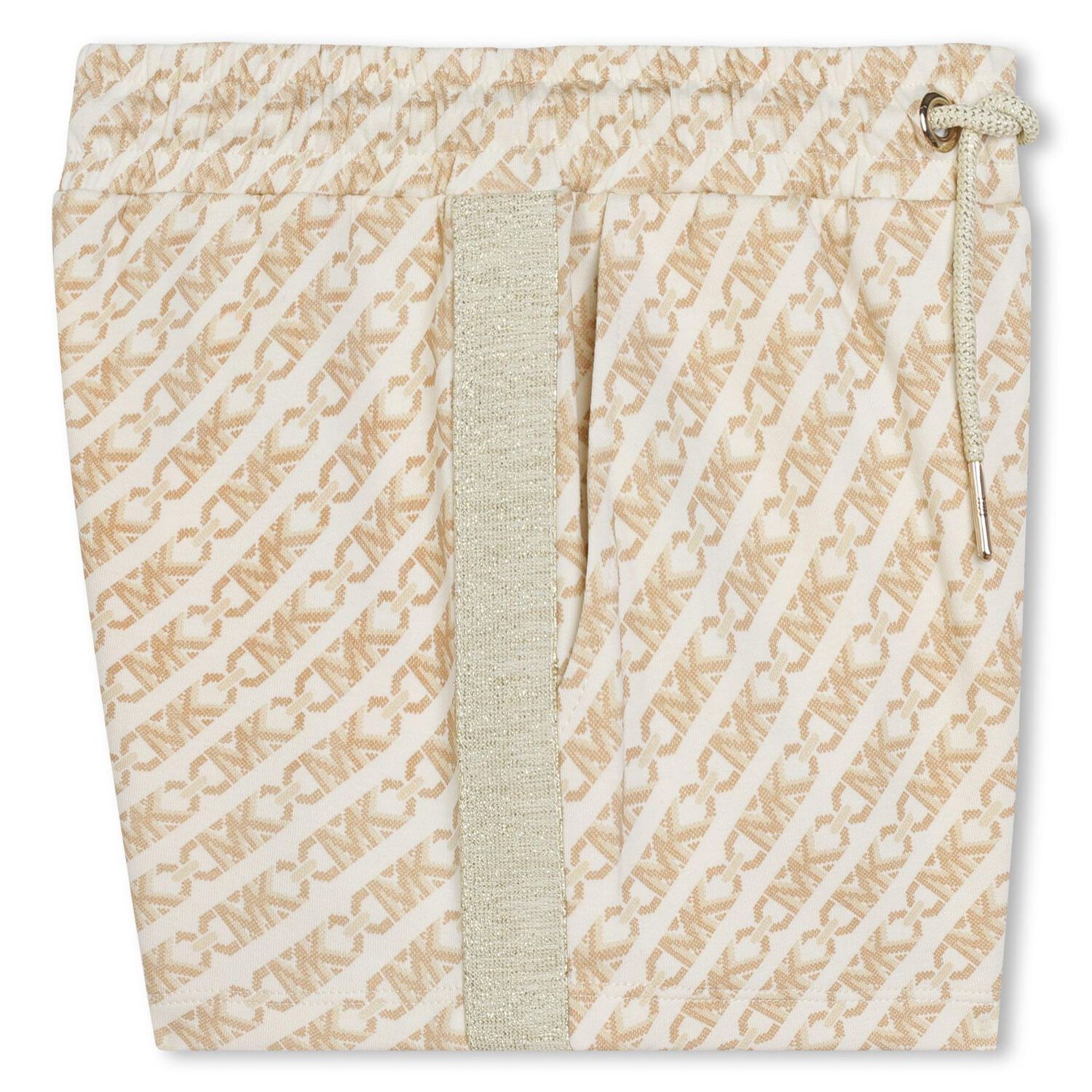 شورت بنات بالشعار باللون البيج, 1, hi-res