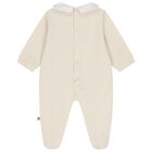 Beige Logo Babygrow, 1, hi-res