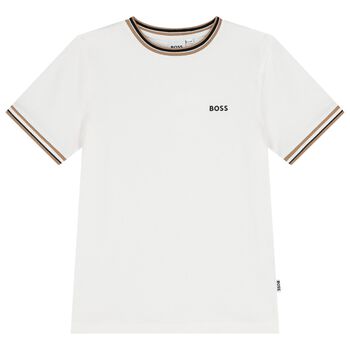 Boys White Logo T-Shirt