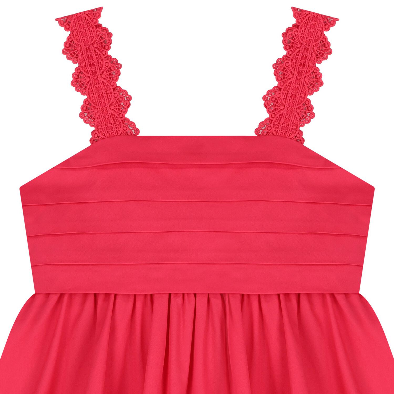 Girls Pink Pleated Satin Dress, 1, hi-res