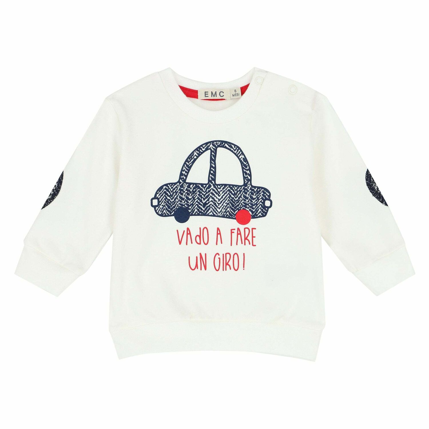 Younger Boys Ivory Top & Blue Trousers Set, 1, hi-res