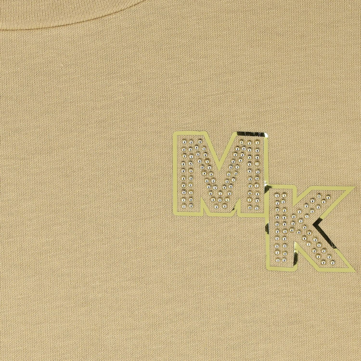 Girls Beige Logo T-Shirt, 2, hi-res image number null