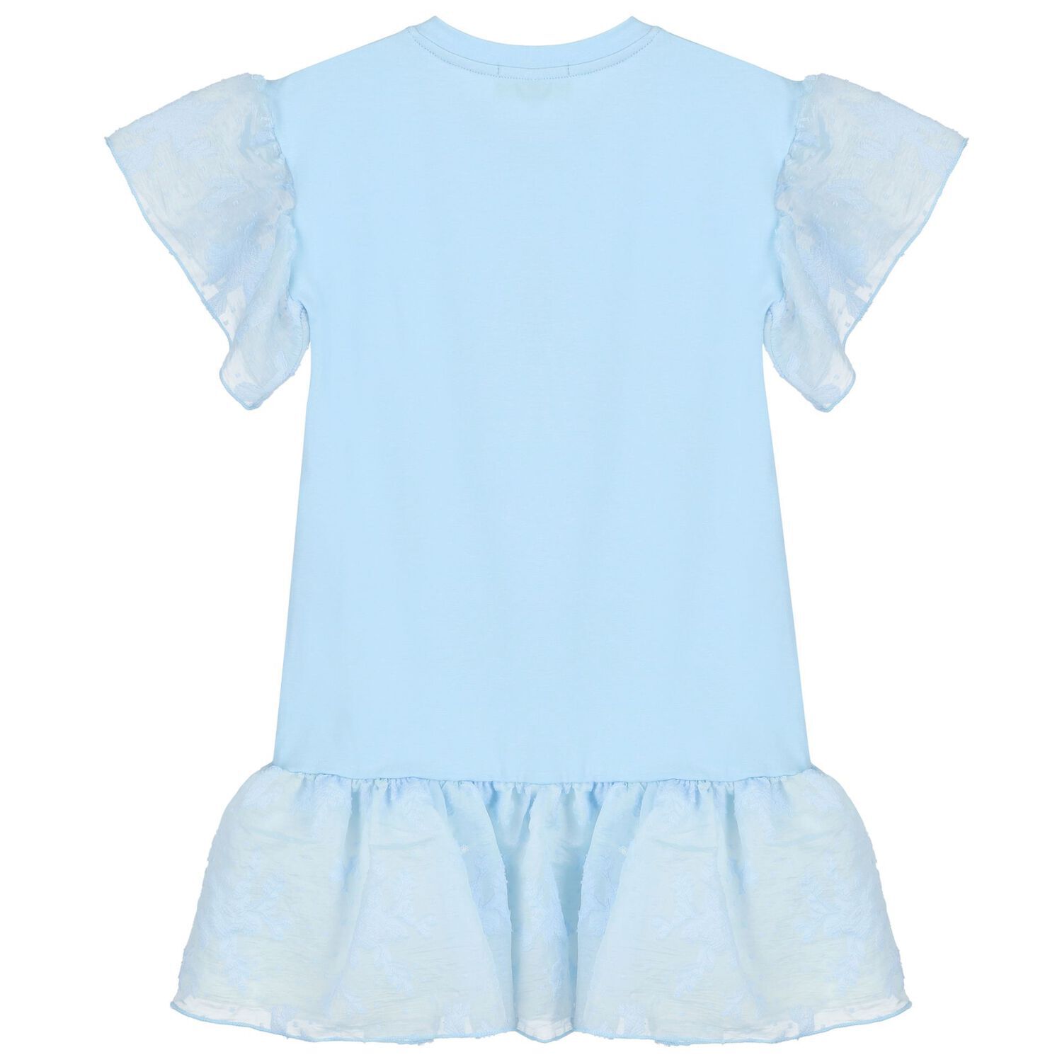 فستان بنات بطبعة حقيبة بالشعار باللون الأزرق, 2, hi-res