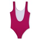 Girls Mini Me Pink Logo Swimsuit, 1, hi-res