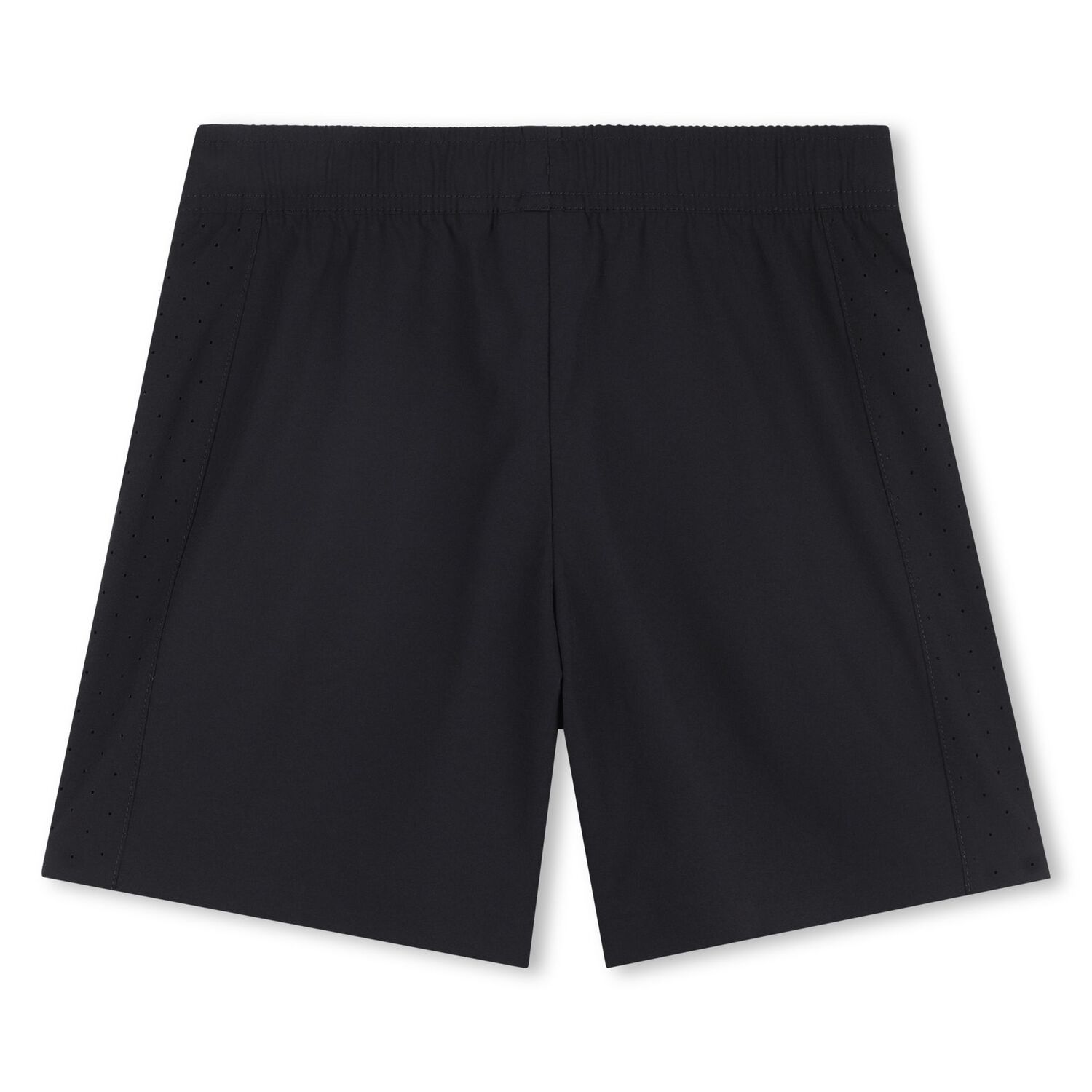 Boys Black Logo Shorts, 1, hi-res