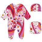 Baby Girls Multi-Coloured Fontane Babygrow Gift Set, 1, hi-res